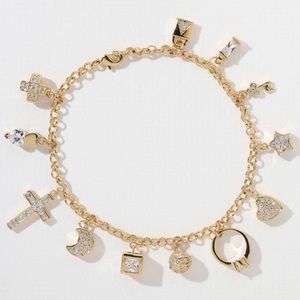 New Vanessa Mooney beyond charmed bracelet gold